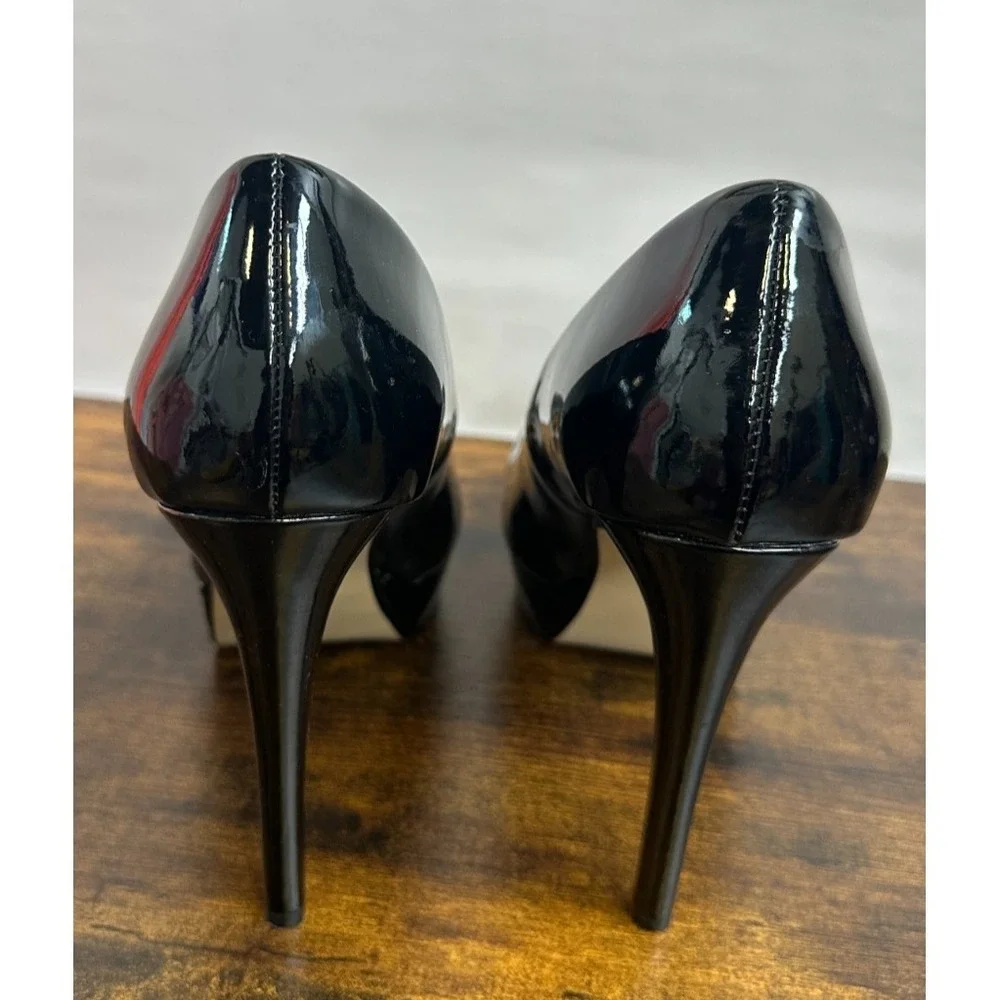 Chinese Laundry Black Patent Platform Pumps Stiletto Heel Elegant Classy Size 11 - Picture 12 of 15